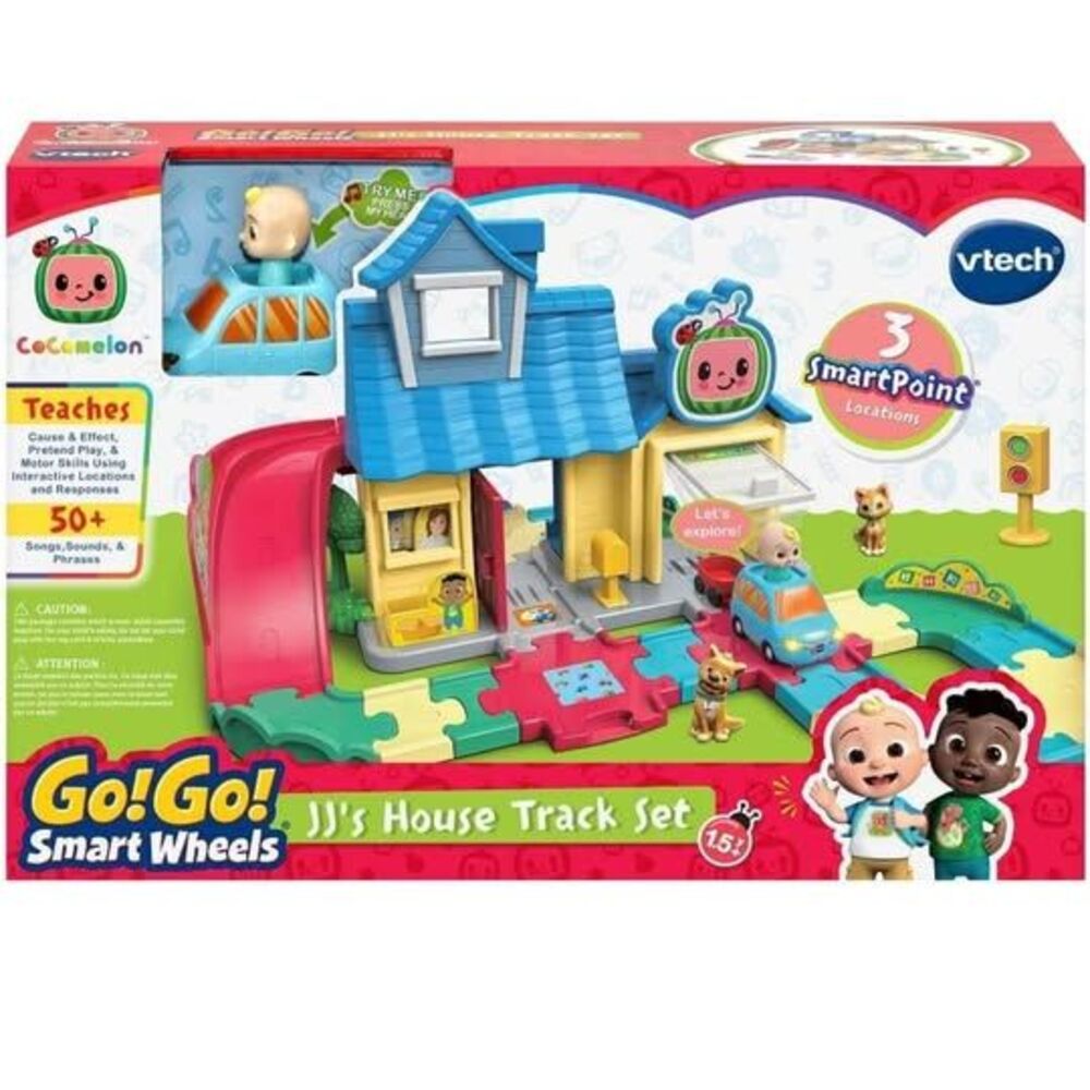 NEW VTech CoComelon Go! Go! Smart Wheels JJ’s House Track Set